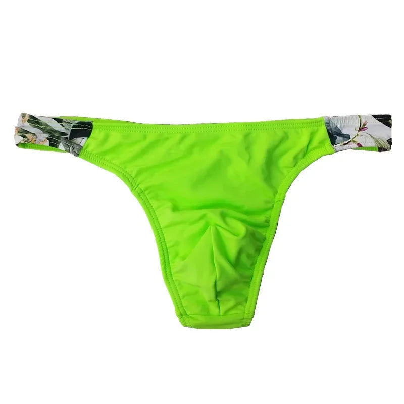 Men’s Low Waist Swim Trunks – Quick-Dry Bikini Style