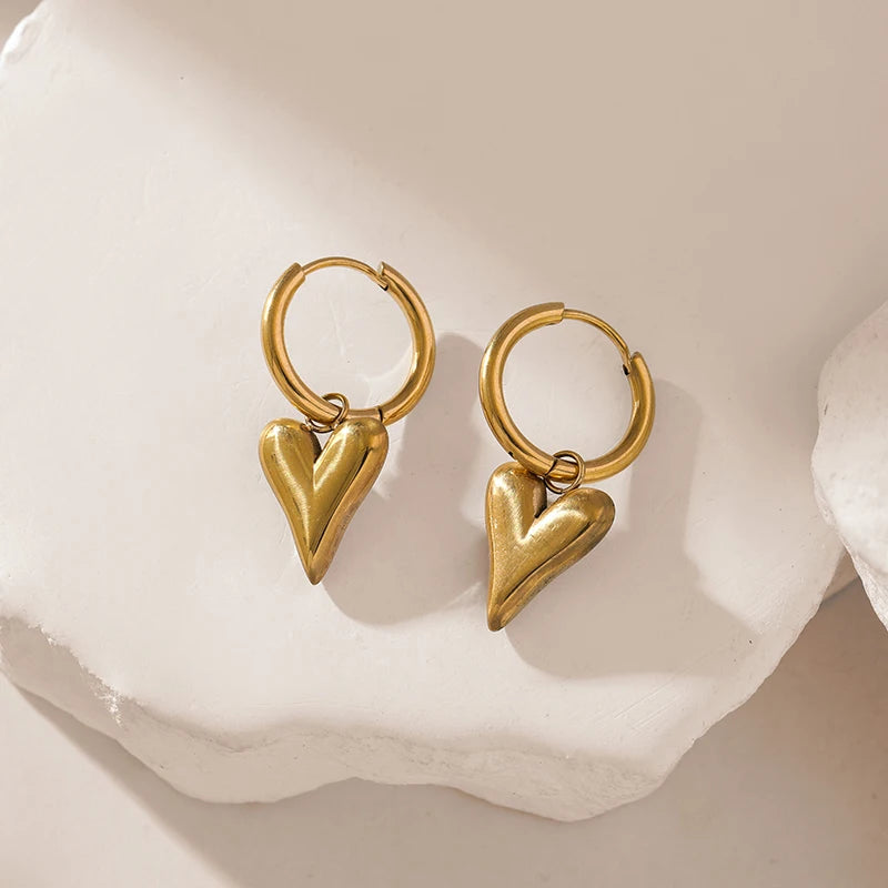 Golden Heart Waterproof Jewellery Set