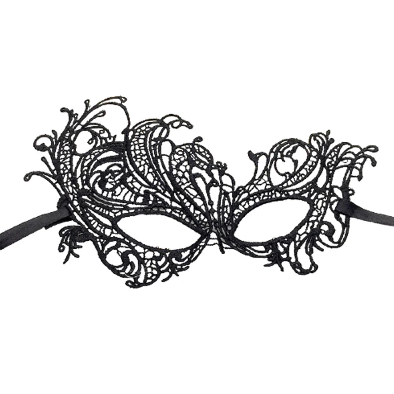 Sexy Black Lace Eye Mask – Erotic Masquerade Cosplay Accessory for Women’s Roleplay, Dance Parties & Intimate Fantasy