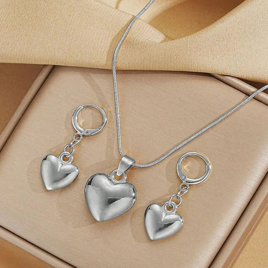 Golden Glow Heart Jewelry Set