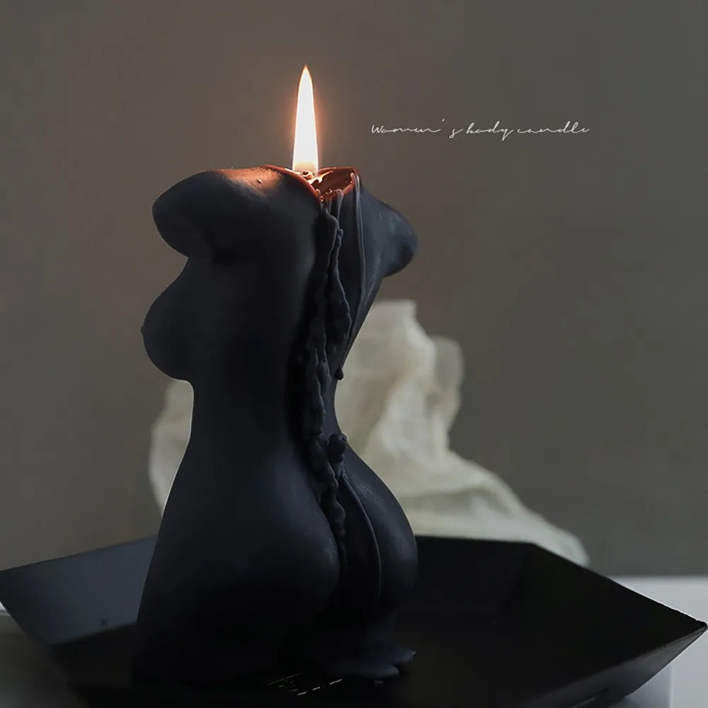 Busty Female Body Scented Candle – Artistic Decorative Candle for Home, Photography & Gifts