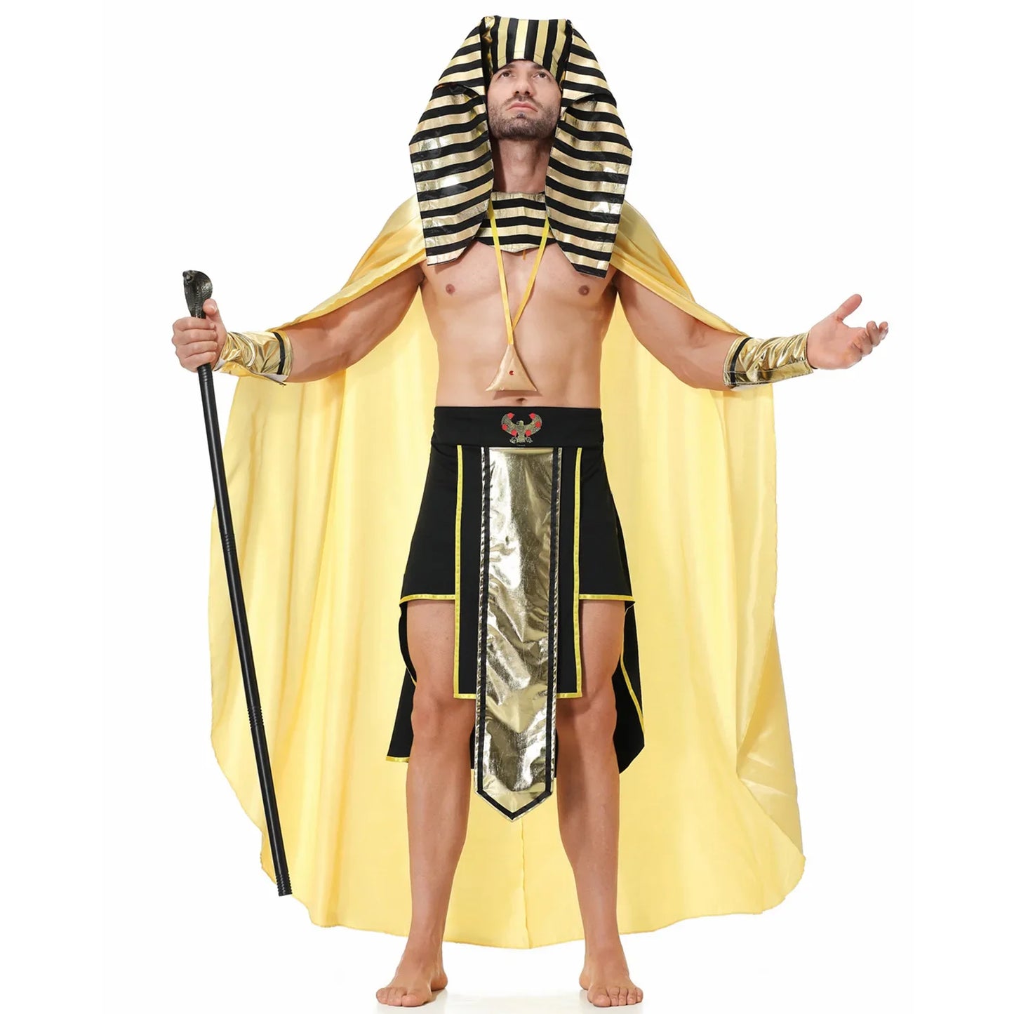 Men’s Pharaoh Tutankhamun Costume – Egypt King Cosplay for Purim & Halloween