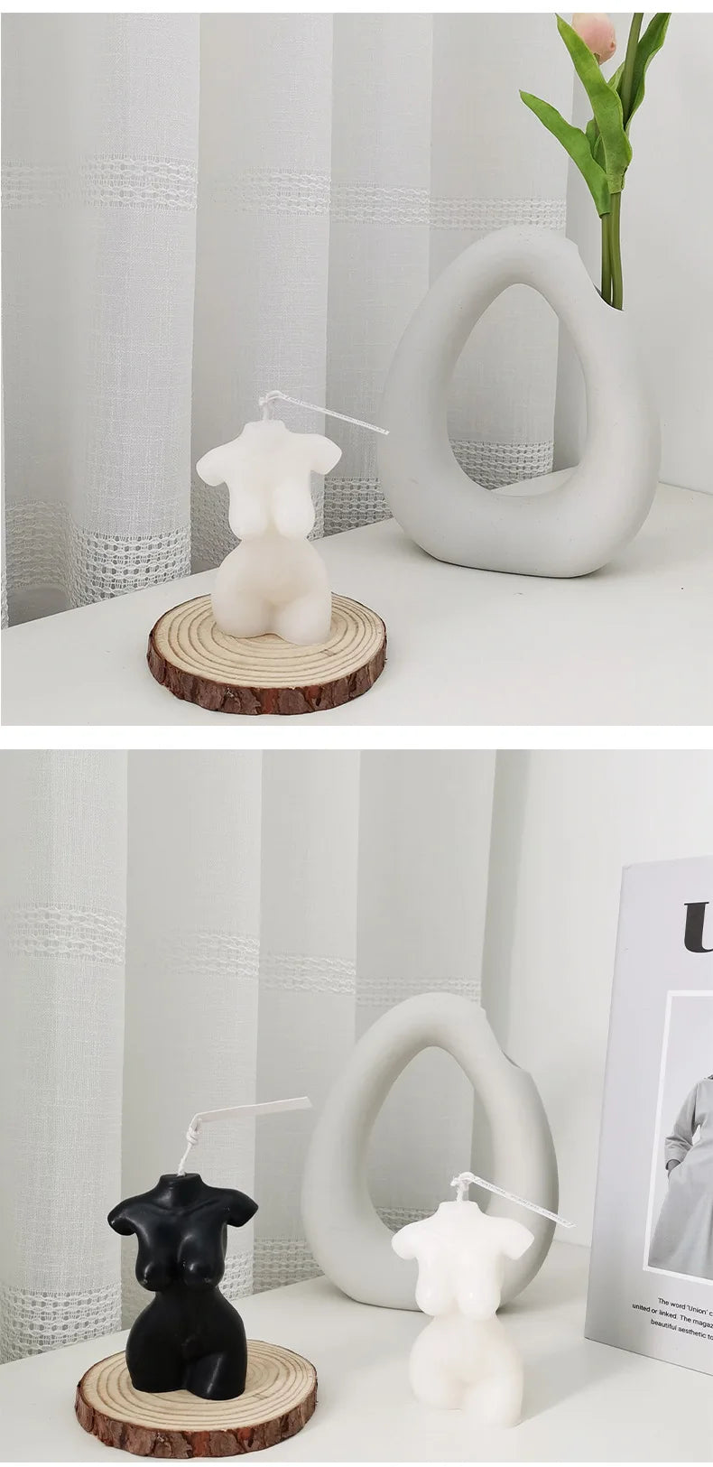 Female Body Scented Candle – Handmade Aromatherapy Decorative Sculpture for Home & Photography