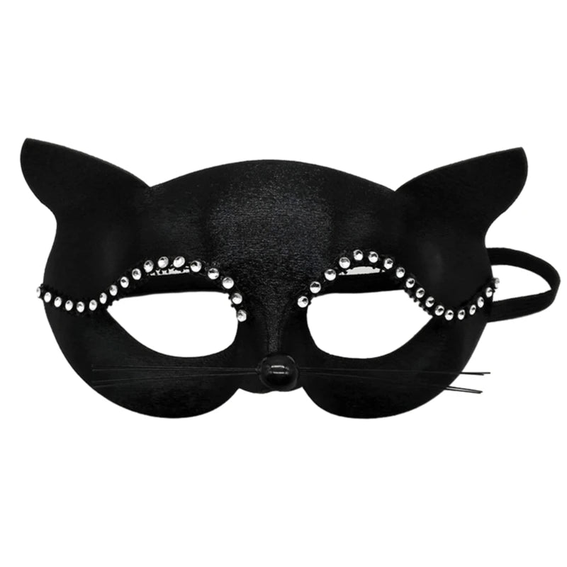 Sexy Lace Cat Face Mask – Elegant Masquerade & Halloween Mask for Women