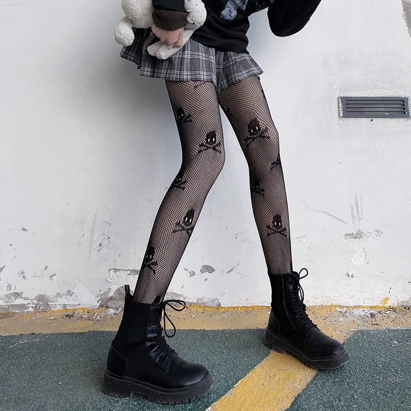Gothic Allure – Sexy Lolita Fishnet Tights