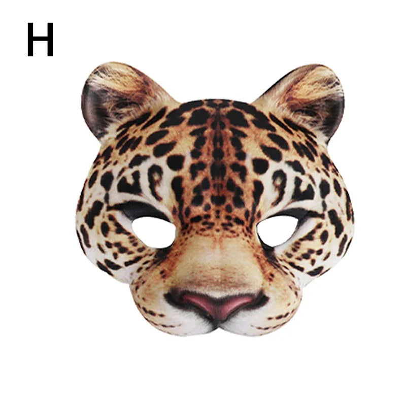 3D Animal Masks – Tiger & Pig Half-Face Masquerade Masks for Carnival & Costume Parties
