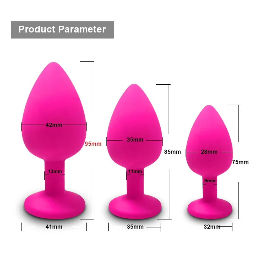 PulsePlug Silicone Anal Vibrator Set – Unisex Bullet-Style Butt Plugs