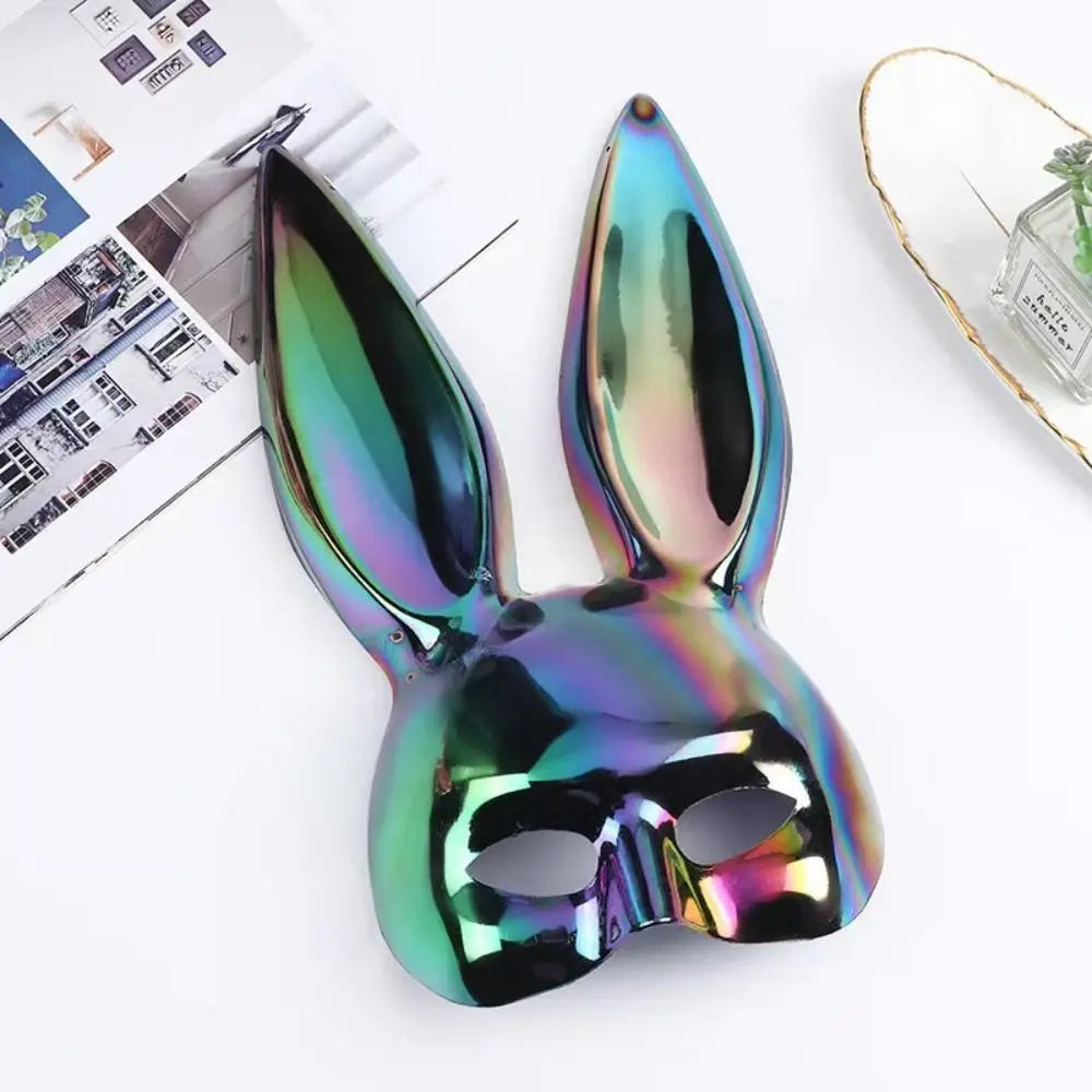 Colourful Rabbit Ear Cosplay Mask – Sexy Bunny Ears Half Face Cover