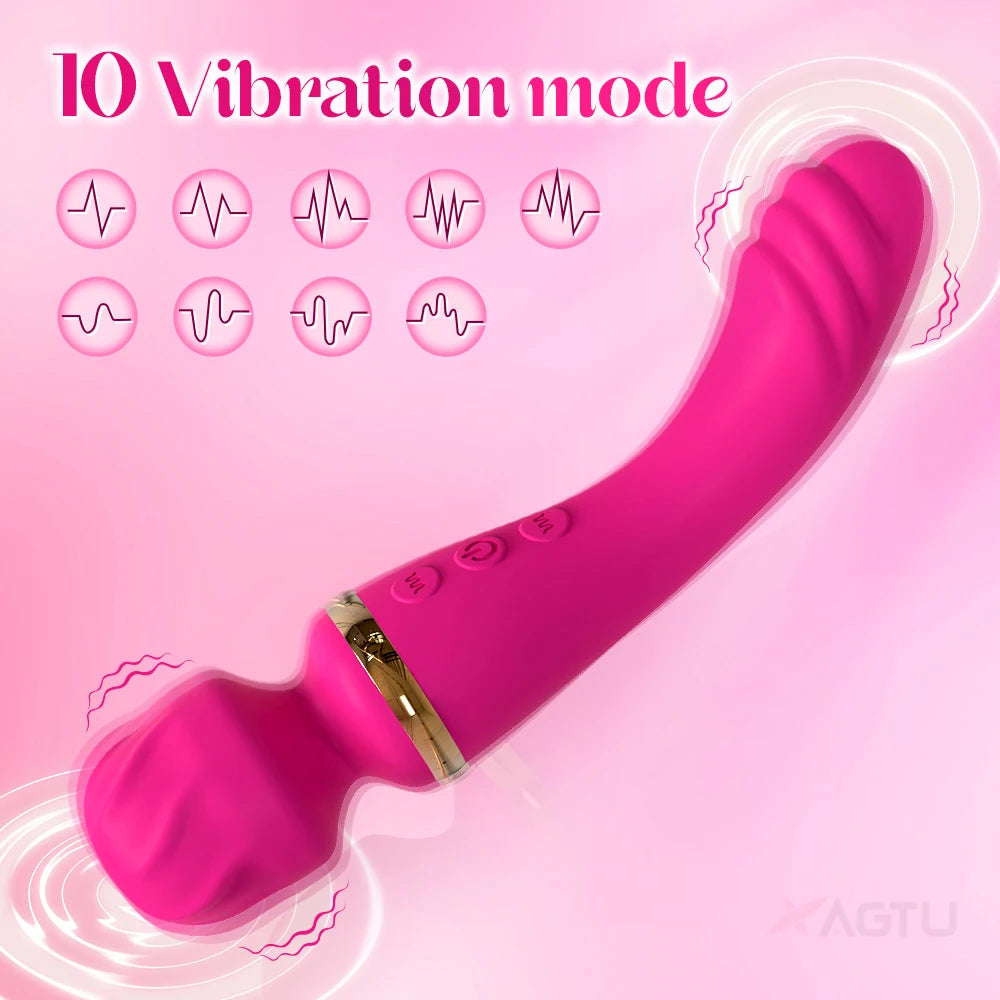 Velvet Pulse Magic Wand – Dual-Action G-Spot & Clitoral Vibrator