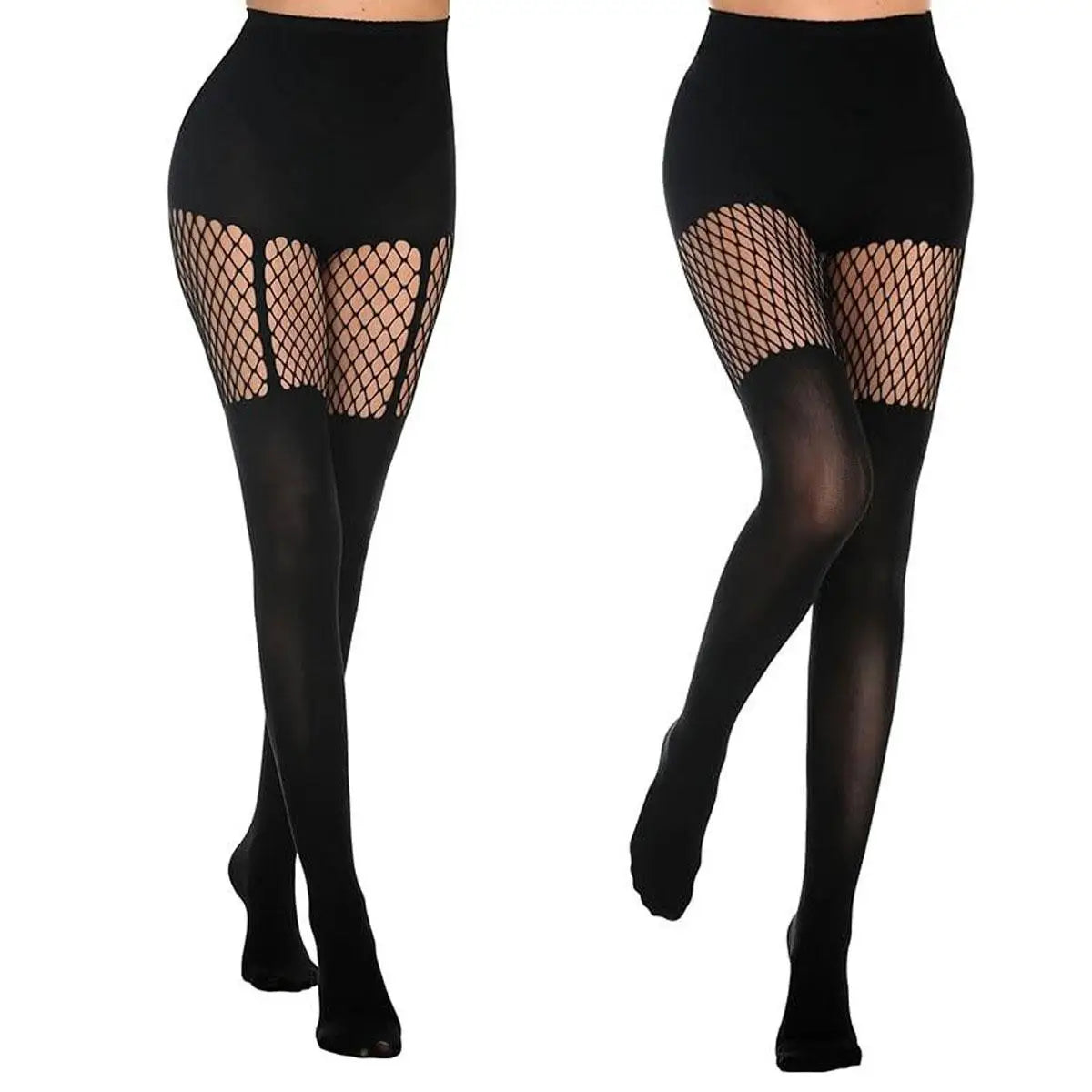 Night Out Glam – Sexy Black Mesh Tights