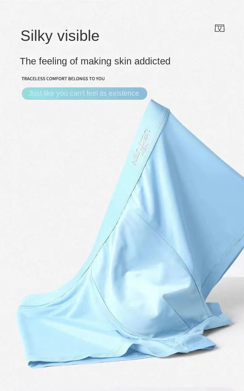 Stay Cool & Sexy – 4PCS Men’s Ice Silk Boxers