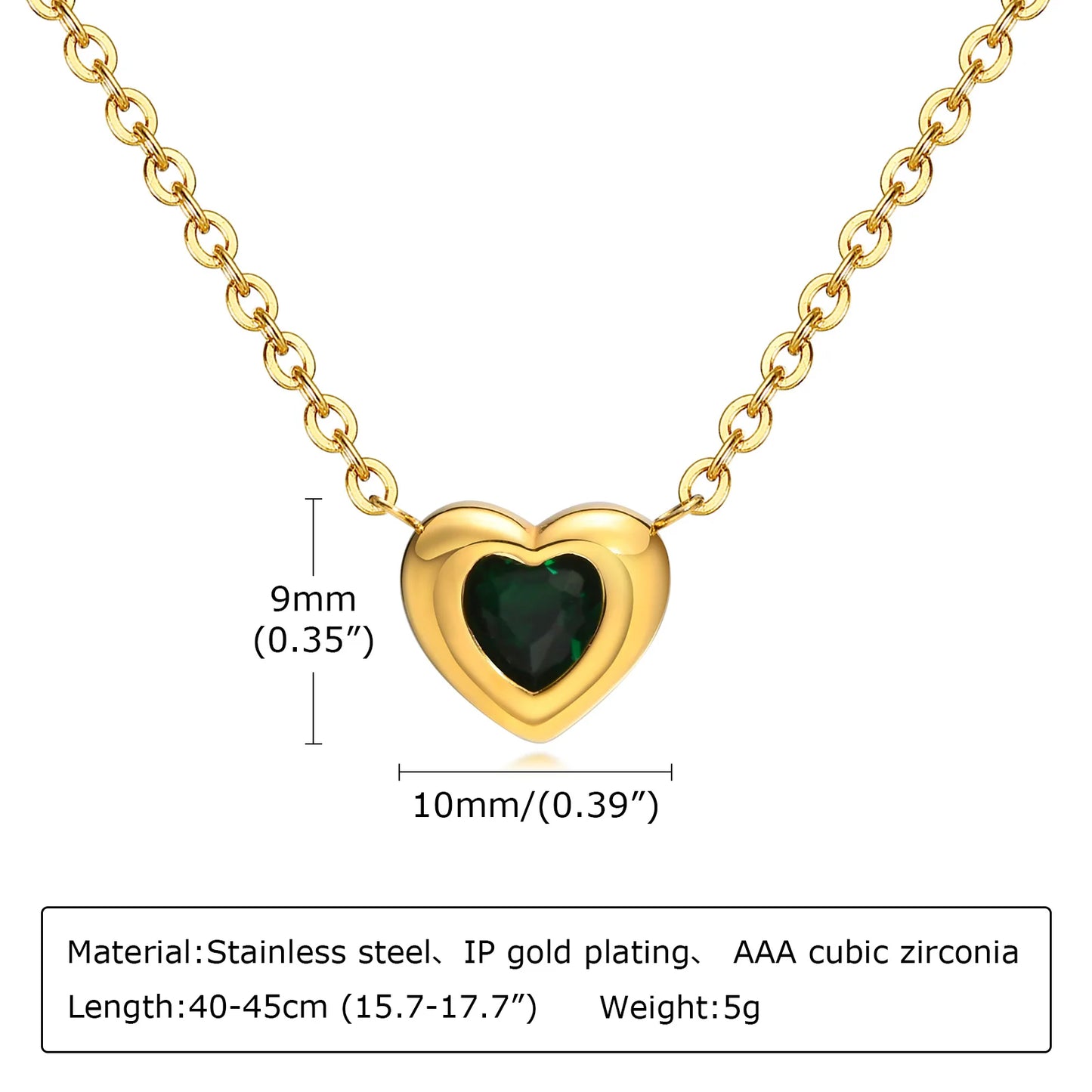Golden Heart Locket Necklace with Crystal Pearl