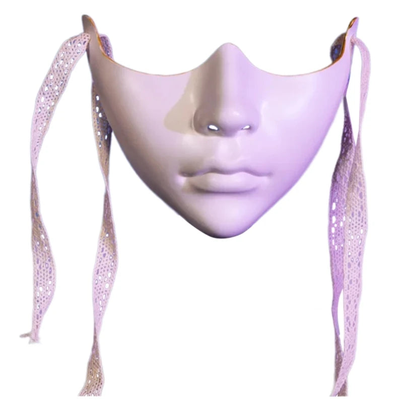 Mystique Masquerade Half-Face Mask – Unisex Costume for Cosplay & Halloween