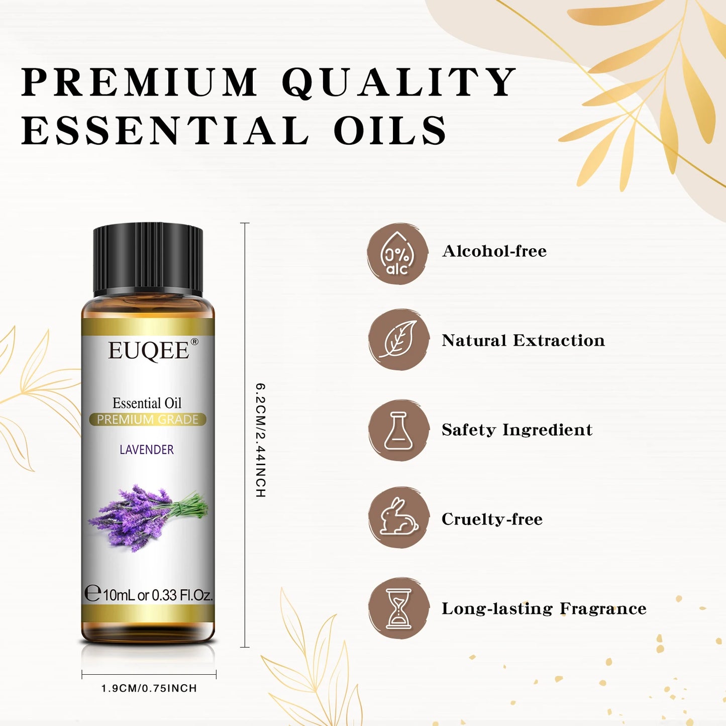 Pure Essential Oils Set – Natural Aromatherapy Oils for Diffuser, Massage & Relaxation | Lavender, Jasmine, Eucalyptus, Vanilla, Sandalwood & Citrus