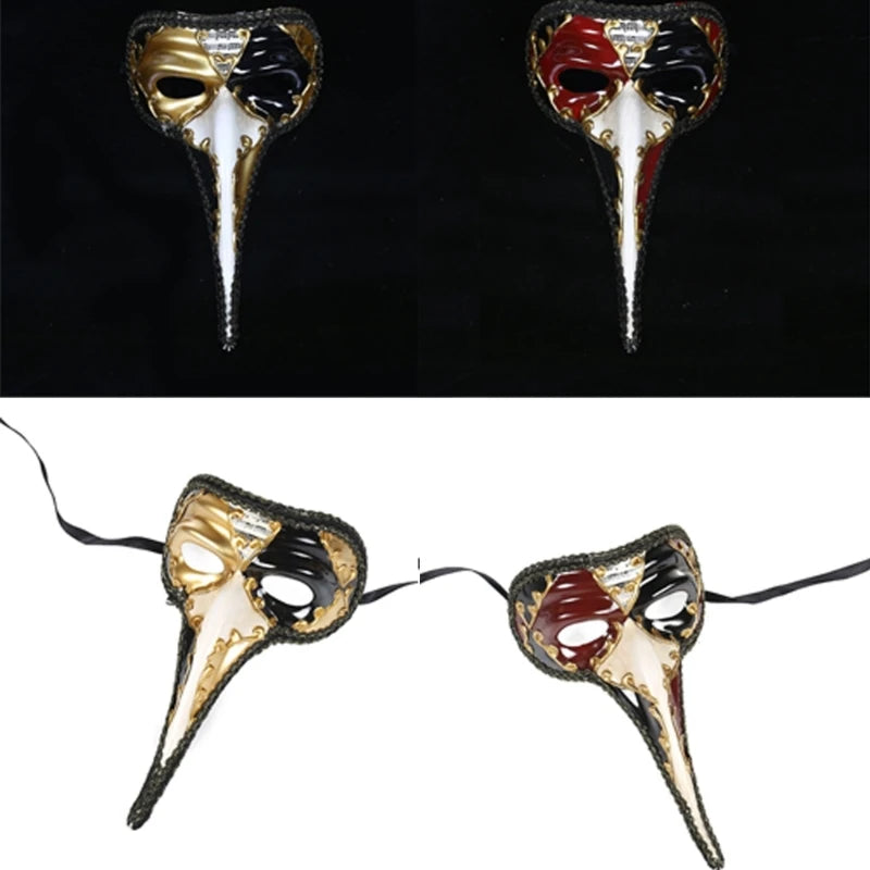 Long Nose Masquerade Eye mask – Half-Face Halloween, Roleplay Mask for Men & Women