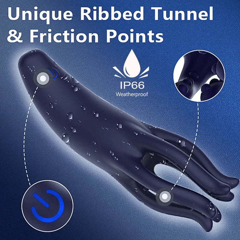 Glans Trainer & Penis Delay Vibrator – Soft Fingertip G-Spot Masturbator for Men – Endurance Trainer & Sensation Enhancer