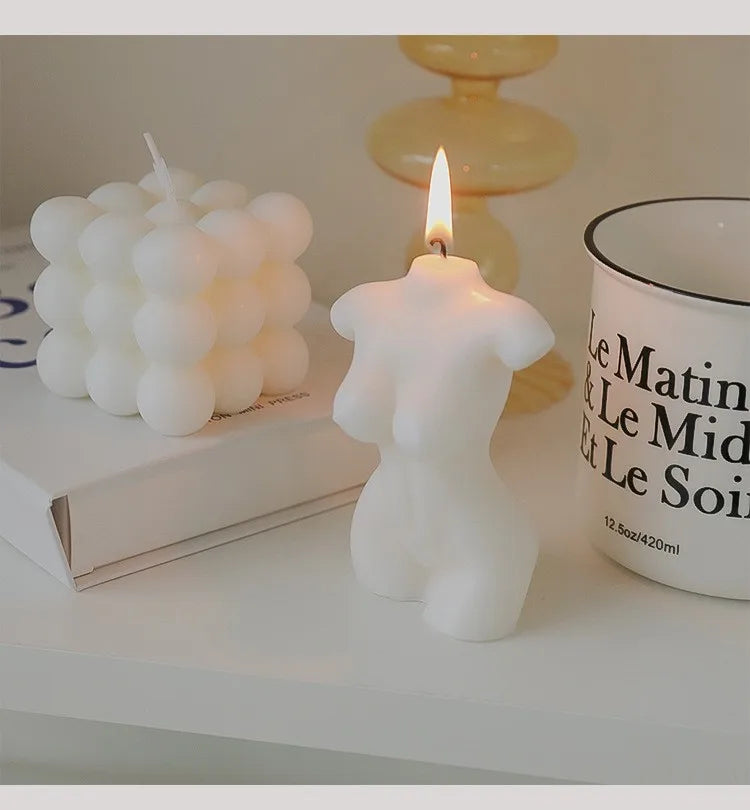 Busty Female Body Scented Candle – Artistic Decorative Candle for Home, Photography & Gifts