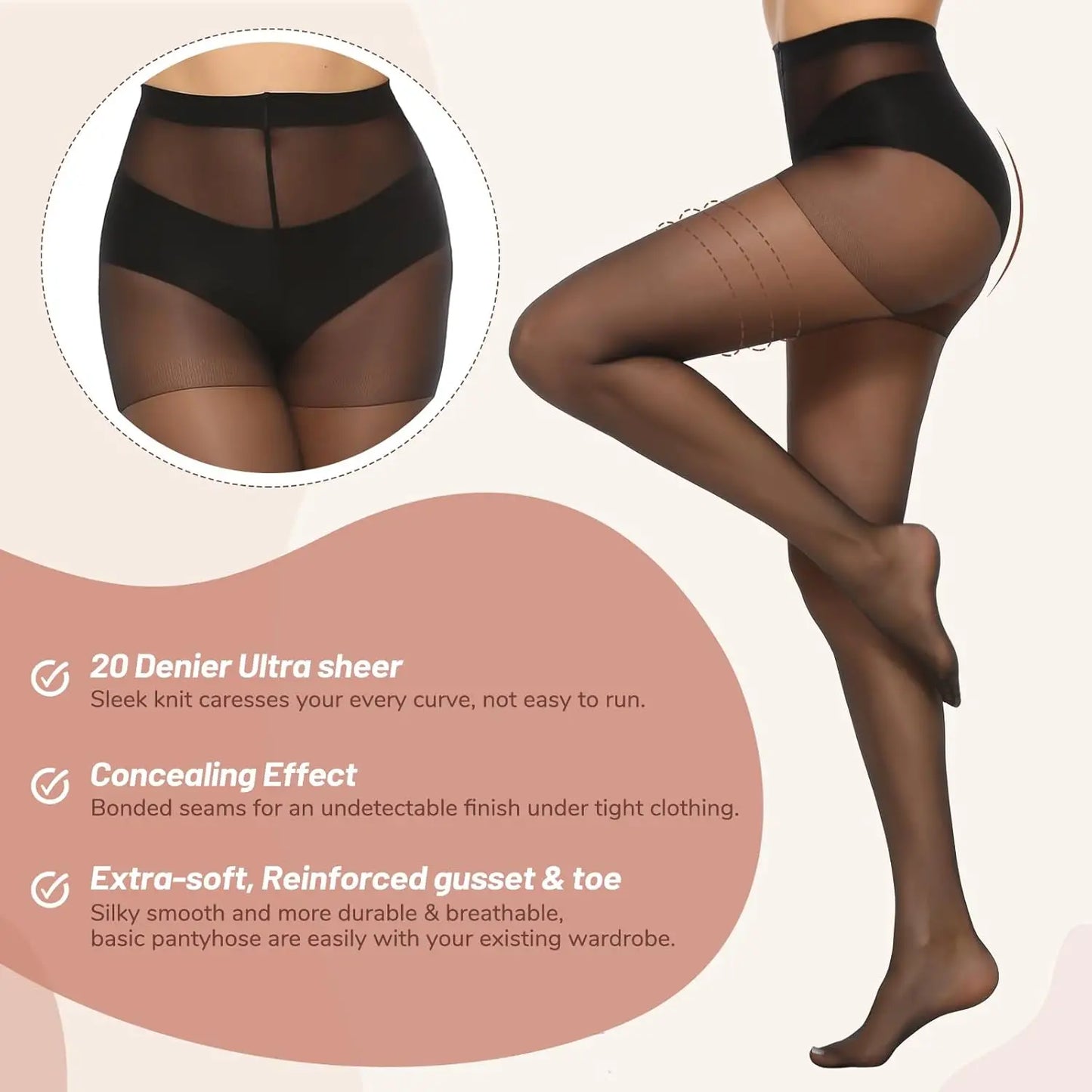 Sleek & Shapely – Invisible Body Shaper Pantyhose