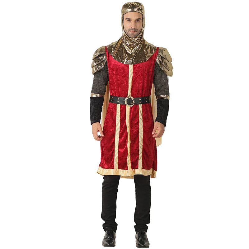 Men’s Renaissance King Costume – Medieval Knight Cosplay Outfit for Halloween, Carnival & Fancy Dress