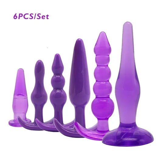 PlaySet 6-Piece Silicone Anal Training Kit – Waterproof Butt Plug Collection for All Levels