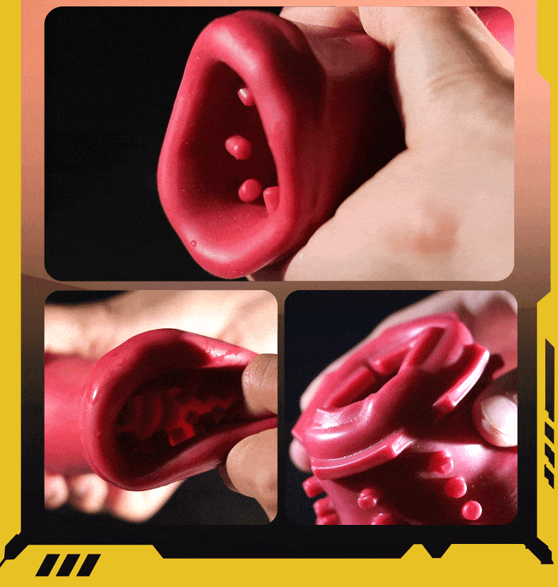 2-in-1 Male Tongue Licking & Deep Throat Masturbator – Glans Stimulator & Training Cup