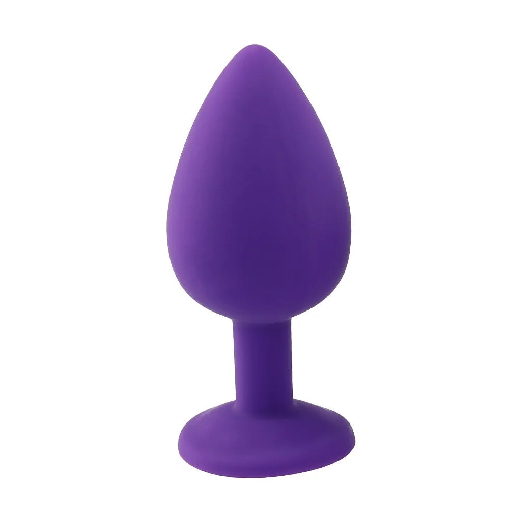 GemPlug – Silicone Anal Plug with Diamond Crystal Base Unisex Pleasure, Multiple Sizes
