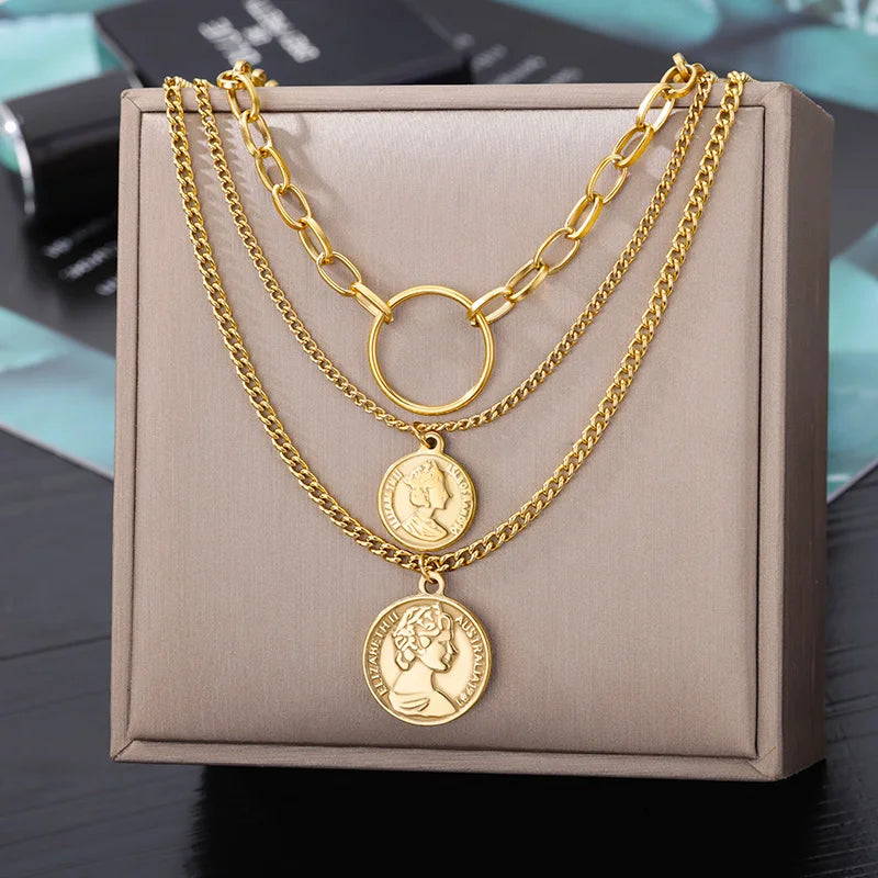 Celestial Charm Multilayer Necklace Set