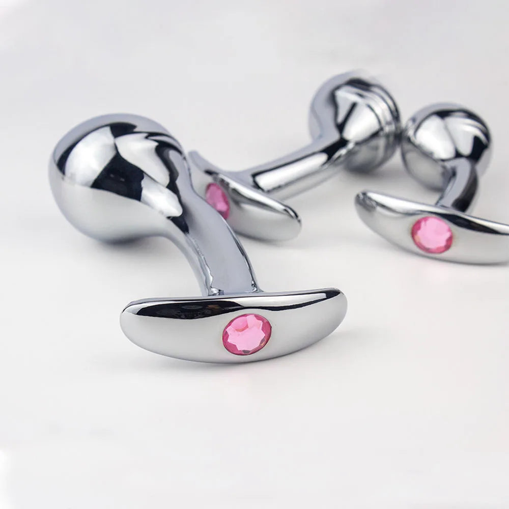 TitanGem – Stainless Steel Anal Plug with Crystal Base
