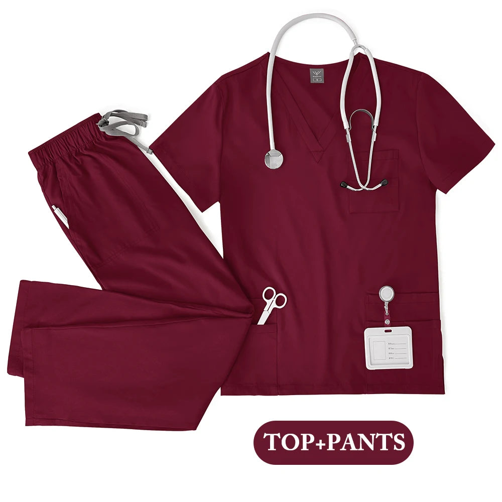 COLOURS Unisex Medical Scrub Set – Nurse & Doctor Uniform for Men and Women | Clinical Workwear Top & Pants for Hospital, Lab, Dental & Beauty Use