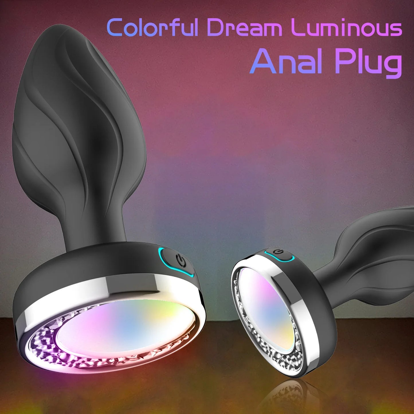 GlowPlug Remote-Controlled LED Vibrating Anal Plug – Unisex Silicone Pleasure Toy