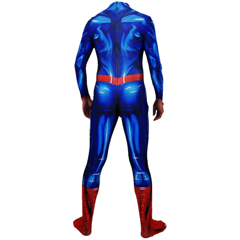 Epic Superhero Muscle Suit for Men – Deluxe Spandex Bodysuit with Cape, Perfect for Halloween & Cosplay