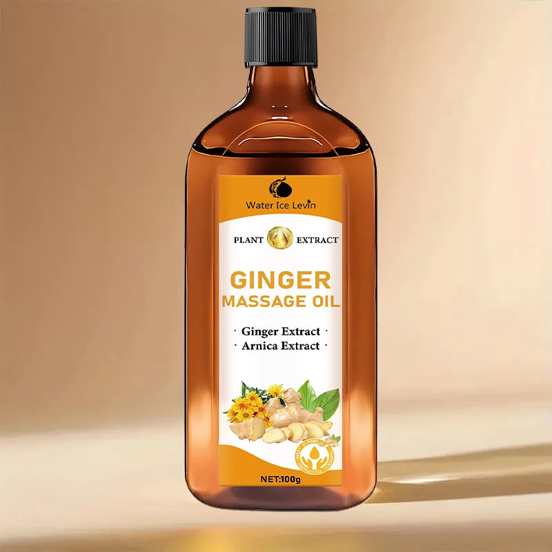 Cold-Pressed Ginger & Turmeric Body Oil – Nourishing Massage & Moisturizing Skin Care with Sweet Almond Oil for All Skin Types