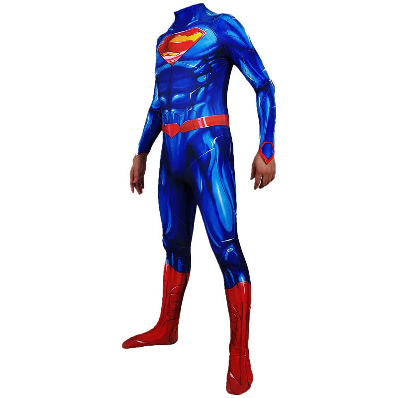 Epic Superhero Muscle Suit for Men – Deluxe Spandex Bodysuit with Cape, Perfect for Halloween & Cosplay