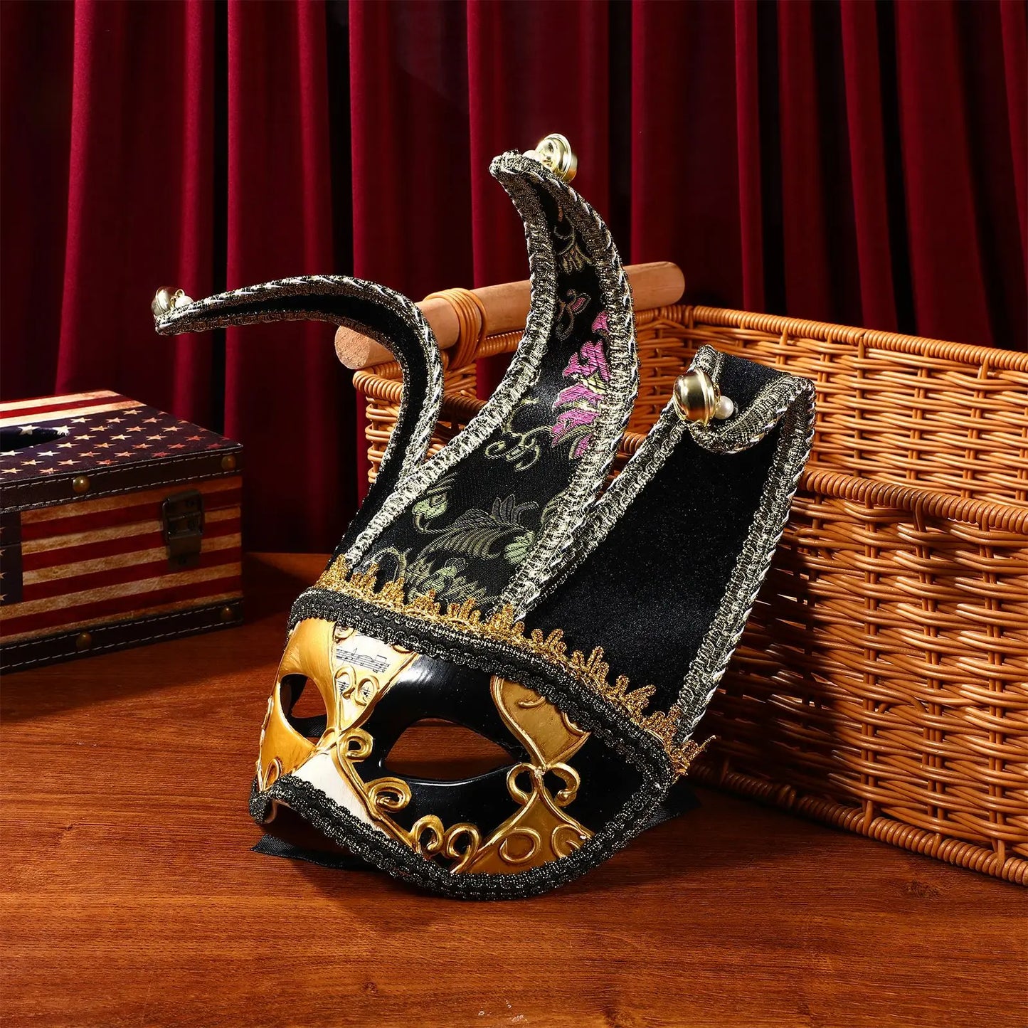 Venetian Style Masquerade Mask for Men and Women – Half Face Carnival & Halloween Fancy Dress Mask