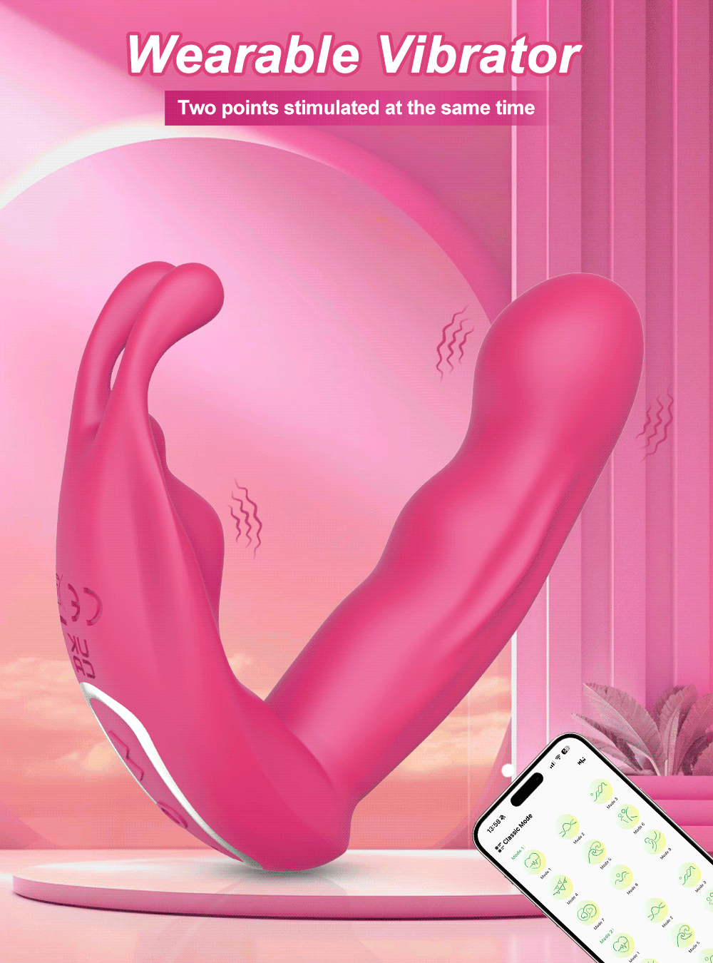 WhisperWear™ Outdoor Wearable Vibrator – Clitoral Stimulator & Vagina Dildo Massager