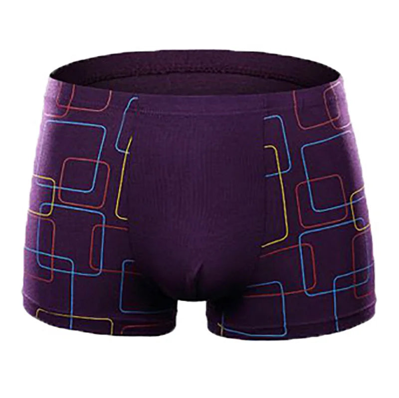 Men’s Bamboo Fiber Boxer Shorts – Breathable Modal Underwear, Striped Plus Size L–5XL