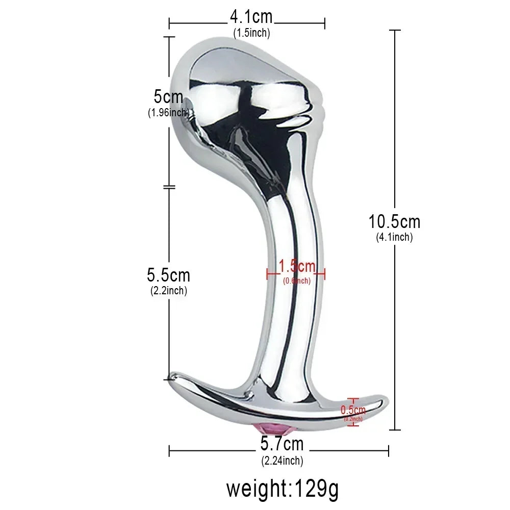 TitanGem – Stainless Steel Anal Plug with Crystal Base