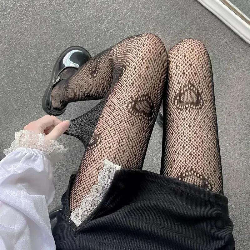 Gothic Allure – Sexy Lolita Fishnet Tights
