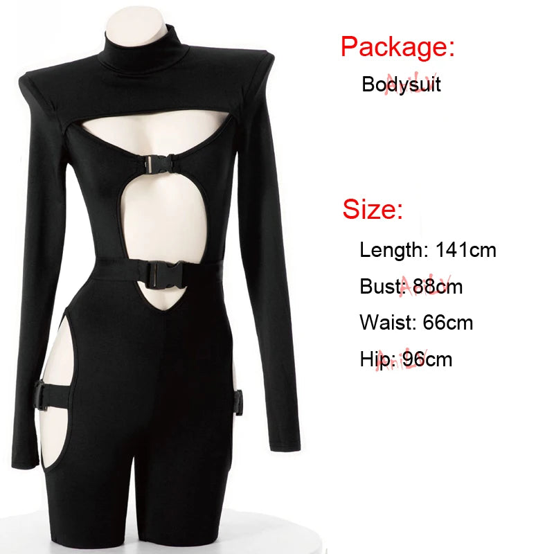 Assassin Agent Cosplay Jumpsuit – Sexy Combat Bodysuit for Festivals & Dance