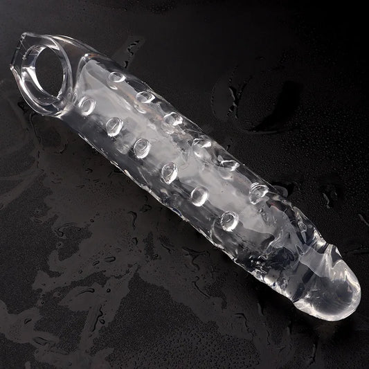 MaxExtend Cock Sleeve – Reusable Penis Extender with Ring Support for Delayed Ejaculation & Bigger Thrills