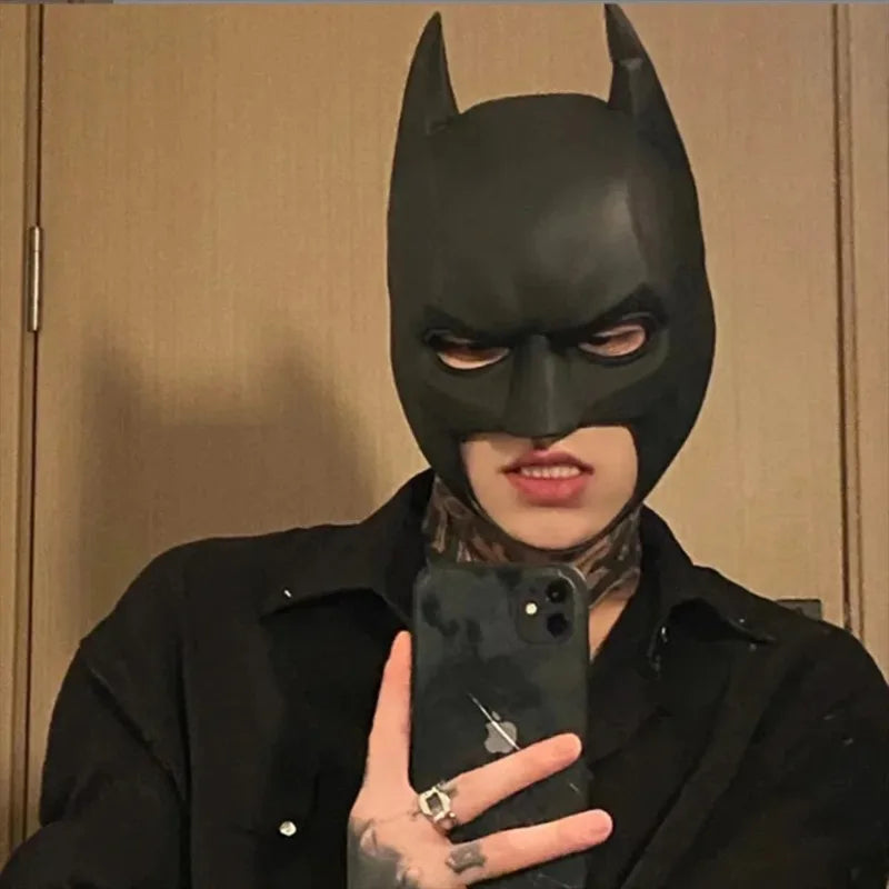 Seductive Bat Mask – Latex Cosplay Headgear for Men | Halloween, Masquerade & Night Party