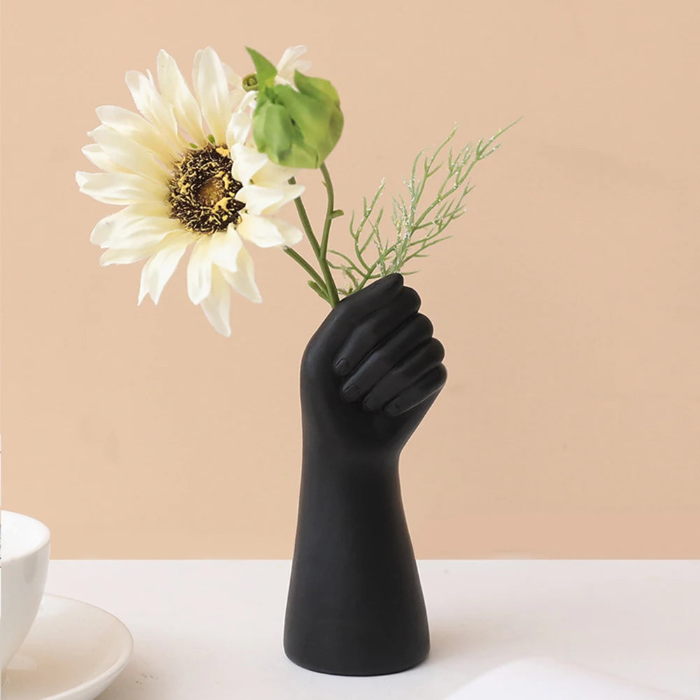 Elegant Nordic Modern Creative Hand Vase Flowers Arrangement Home Decor