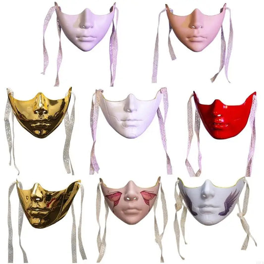Mechanical Beauty Masquerade Mask – Aesthetic Half-Face Mask for Halloween, Cosplay & Parties