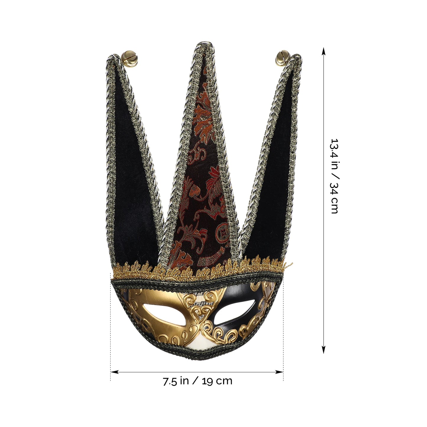 Venetian Style Masquerade Mask for Men and Women – Half Face Carnival & Halloween Fancy Dress Mask