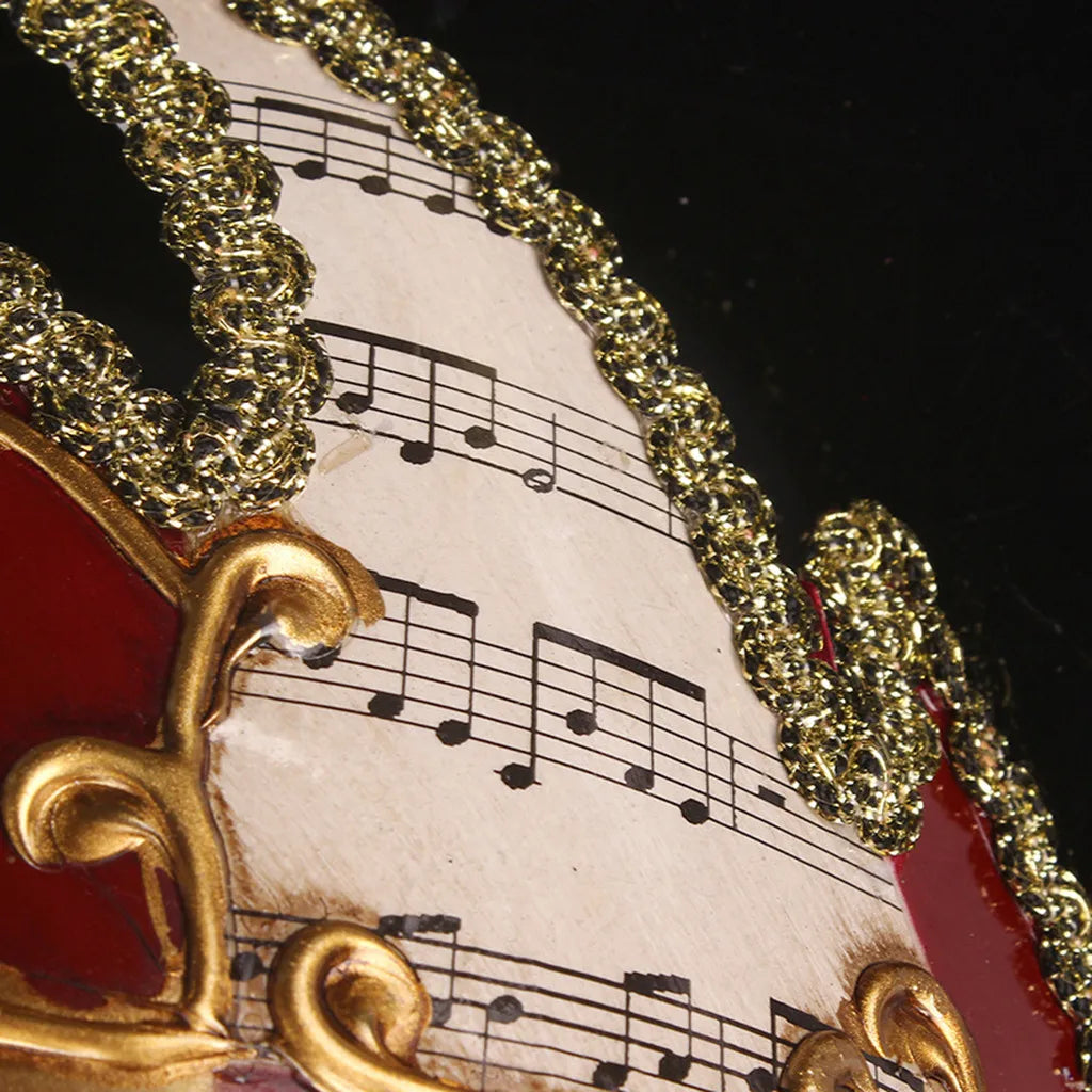 Enigmatic Vintage Venetian Masquerade Mask – Checkered Musical Design for Mardi Gras & Festival Parties