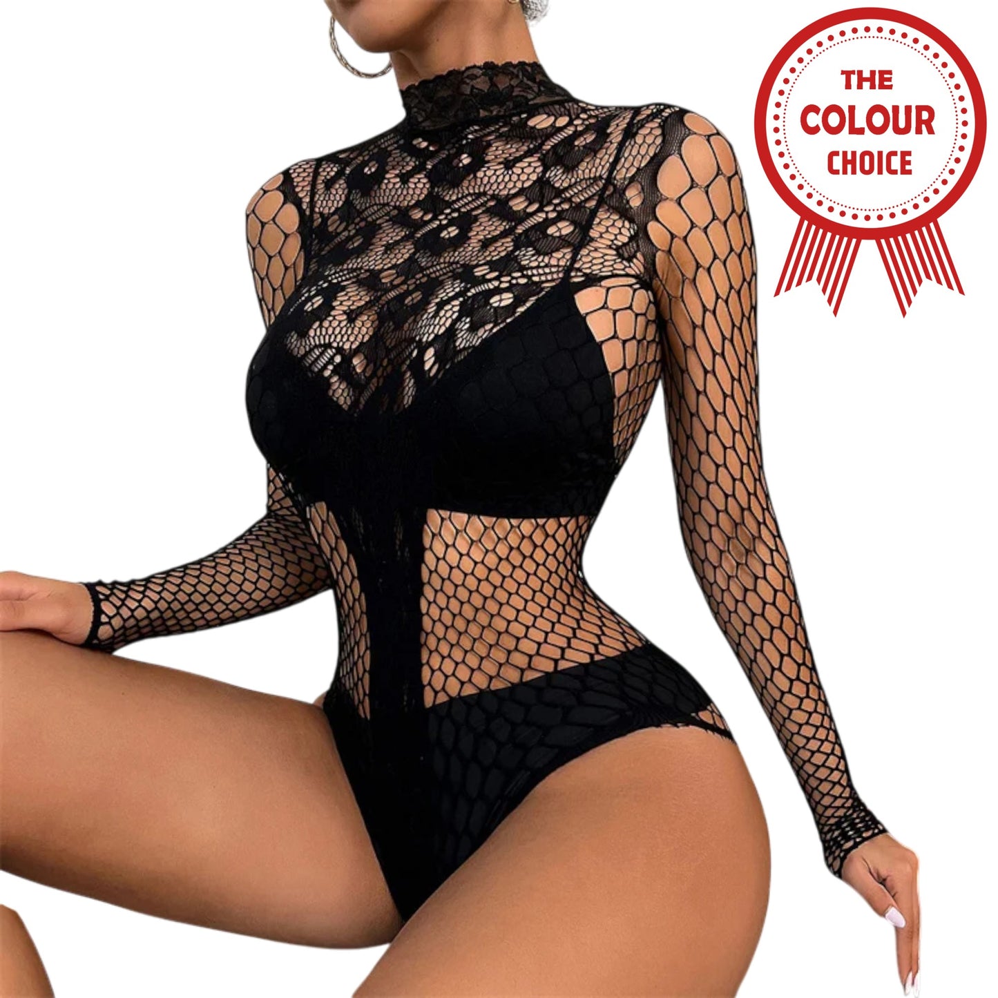 Irresistible Mesh Fishnet Catsuit Lingerie for Women