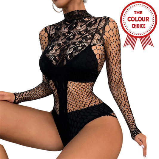 Irresistible Mesh Fishnet Catsuit Lingerie for Women
